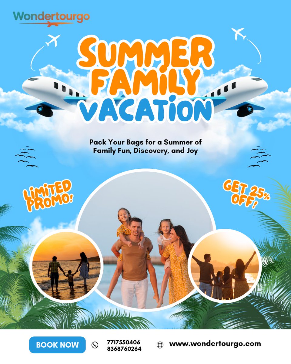 wondertourgo's tweet image. #vacations #instagood #family #wanderlust #fun #summerholiday #summerfashion #travelagent #travelling #springbreak #instatravel #sunset #summerlove #summervacay #vakation #summerbreak #summercamp #traveling #italy #vacationtime #love #beautifuldestinations #sun #spain #getaway