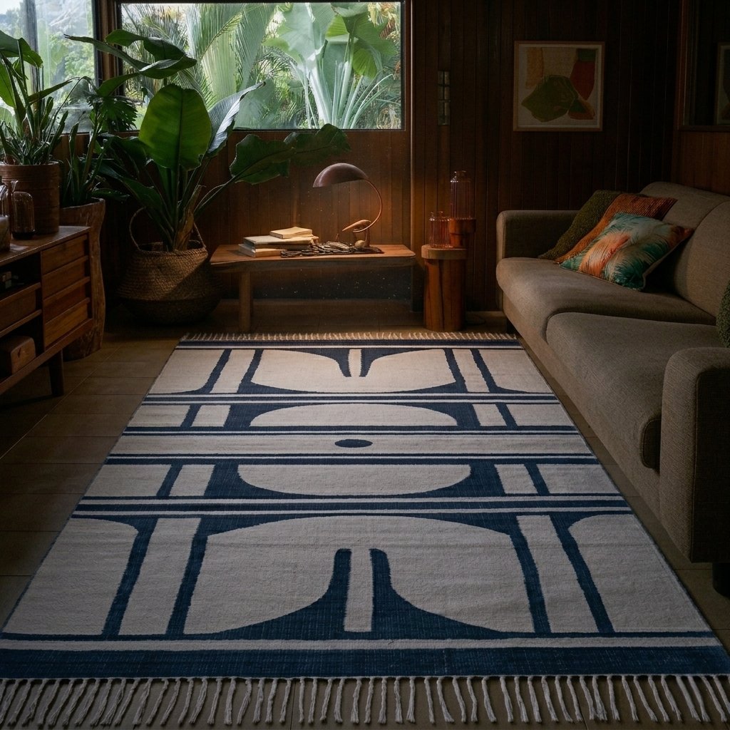 arts0fjaipur's tweet image. Modern geometry meets everyday comfort. 📐 This Navy Blue statement rug is the ultimate foundation for your morning coffee and late-night reading. A masterpiece underfoot. 
shop now -  artsofjaipur.com/product/indigo…

#HomeDecor #ModernDesign #LivingRoom #RugDesign #BohoChic #DecorInspo
