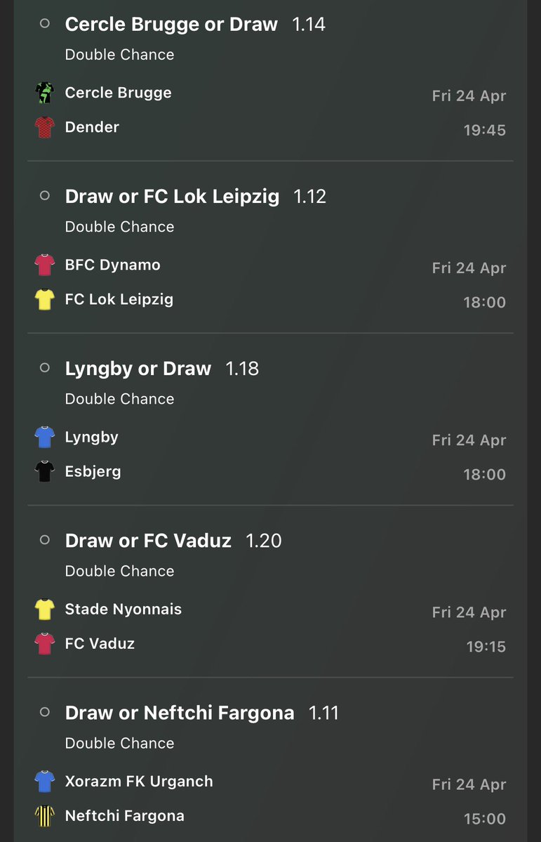 DingerBetTips's tweet image. 🚨🚨Daily ACCA #4🚨🚨

#Bet #Betting #Tips #Football #bettingtips #Accumulator #ACCA