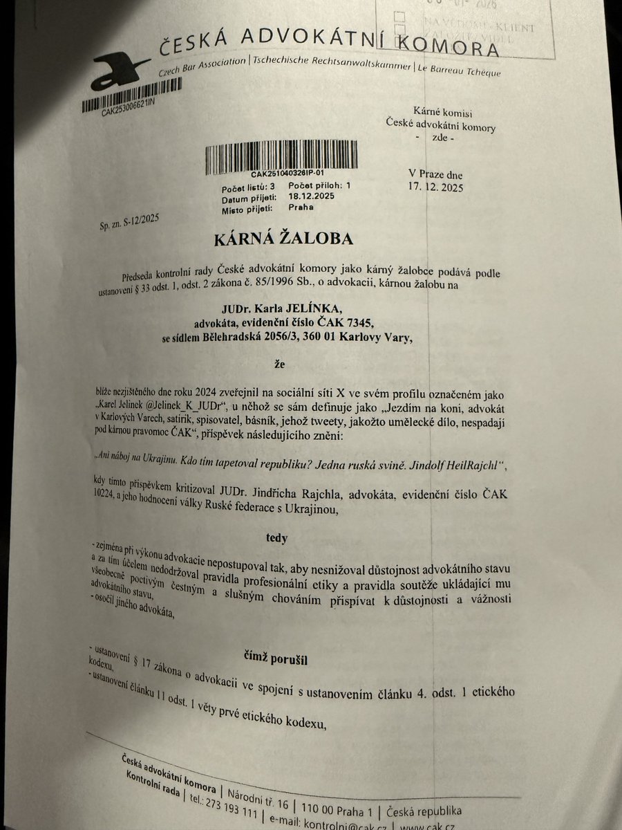 Karel Jelinek tweet media