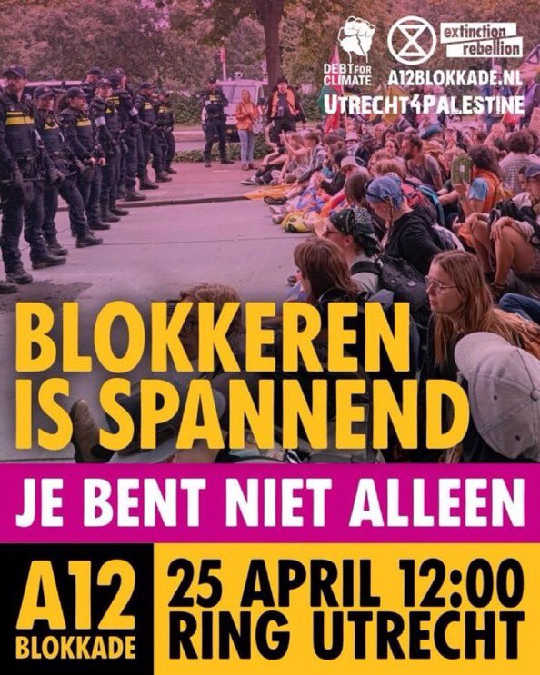Morgen de lakmoesproef.

Gaat de politie dan ook keihard optreden tegen de snelblokkeerders van XR die de maatschappij ontwrichten met deze actie? 

#Loosdrecht #Utrecht #XR