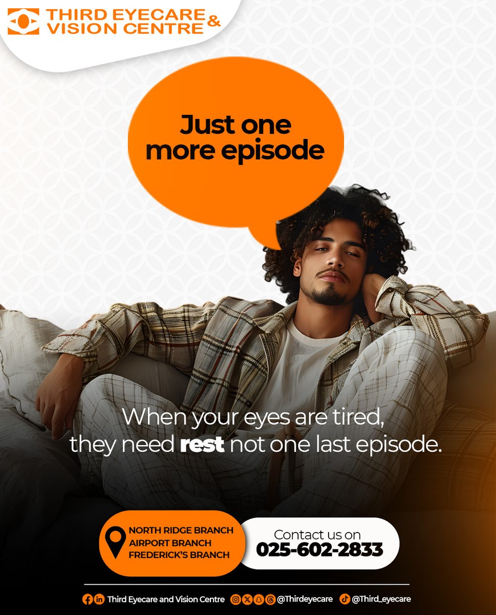 thirdeyecare's tweet image. That “one more episode” can wait. Your eye health shouldn’t. #EyeCareTips #HealthyVision #DigitalEyeStrain #EyeHealthMatters #ScreenTime #ProtectYourEyes