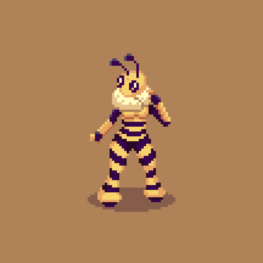 jerbit_'s tweet image. Groovy Bee - Character Design🐝

My submission for the @_VGen_  April Challenge

Participating in this challenge was a breath of fresh air! It was a fun exercise to explore new subjects and also, I realized my first 64x64 char sprite.

#pixelart #characterdesign #VGen #indiedev