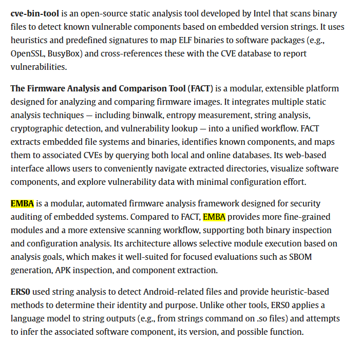 EMBA Firmware Analyzer tweet media