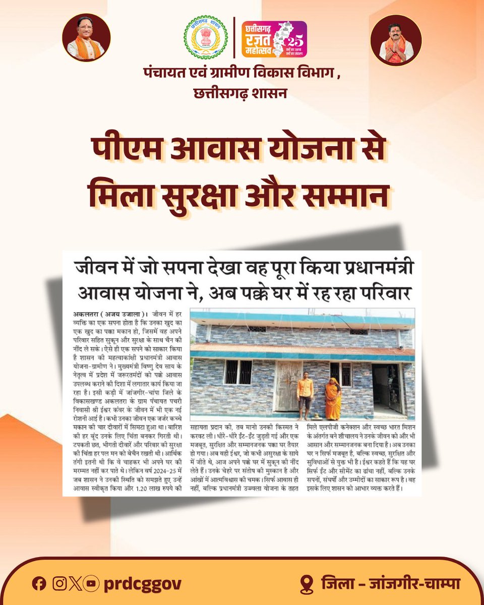 Panchayat and Rural Development Department, CG tweet media