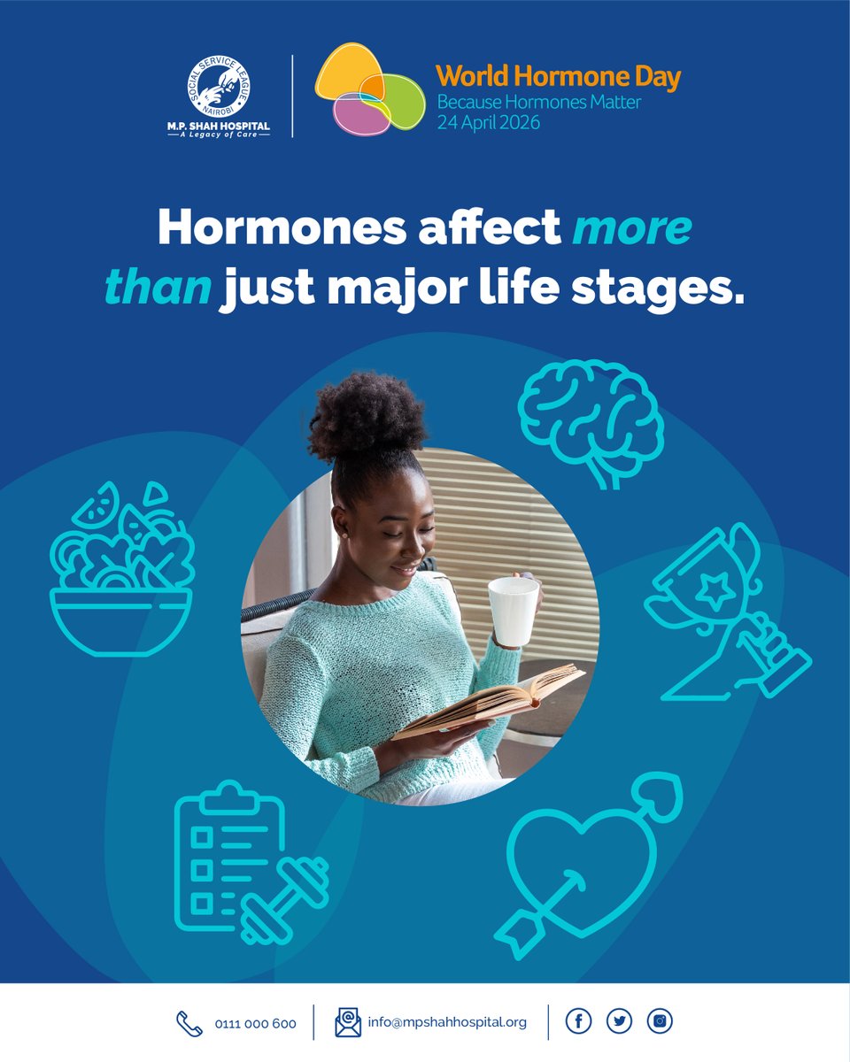 MPShahhospital's tweet image. Hormones aren’t only about puberty or menopause. They influence everyday processes - energy levels, stress response, metabolism, temperature, sleep and growth. Hormone health supports your body every single day.
#WorldHormoneDay #BecauseHormonesMatter #HormoneHealth