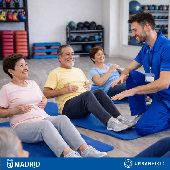 UrbanFisio's tweet photo. Trabajar el core en personas mayores es la base de todo:
Mejora el equilibrio
Facilita movimientos cotidianos (levantarse, girarse, caminar)
Disminuye molestias en la zona lumbar
Por esta razón, se trabaja en el programa de Fisioterapia Preventiva de los CMM del Ayto. de Madrid https://t.co/yGWNvTtufU