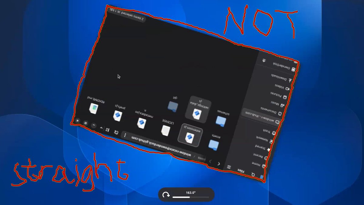 OwnderDuck's tweet image. I created a useless Gnome extension that lets you rotate windows. (#Linux #Gnome)
See it on YouTube: youtube.com/watch?v=o6VHNq…
Repo link: github.com/OwnderDuck/win…
If you like it, please leave a star. Thanks.