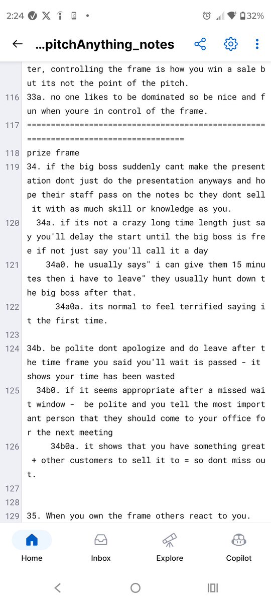 Zero_Greene's tweet image. Today's sales notes: last line replaying frame ownership changes in my mind is fun. 
 .....
#salestraining #tampasmallbusinessowners #tampa