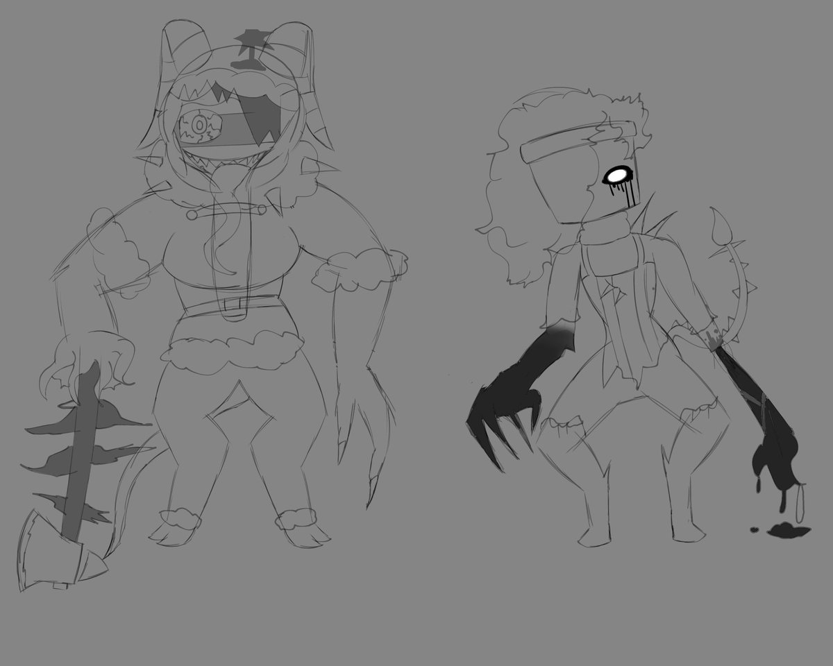 frostysworld90's tweet photo. I realized I never posted these, SOOOOOOOO HERE ! OUR KILLER CONCEPT SKETCHES !

#Dandysworldasym #DandysAsym #Dandysworldau #DWTLT #Dandysworldasym #TheLostTapes https://t.co/Z9Zyoq6coQ