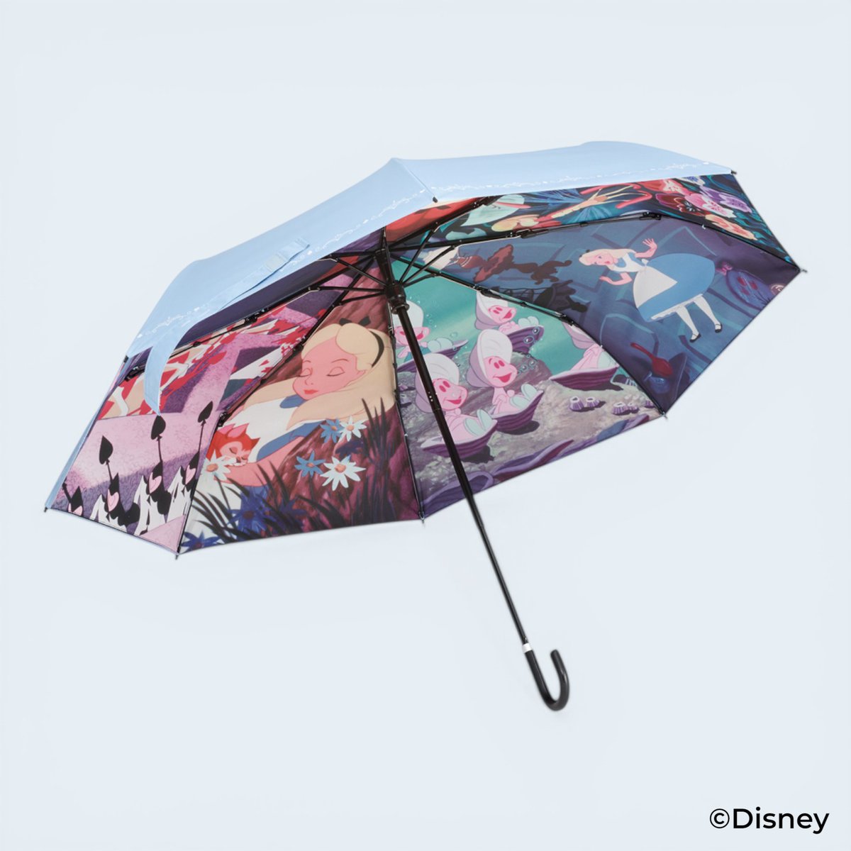 ディズニー】映画の名シーンが傘の内側に広がる晴雨兼用折りたたみ傘