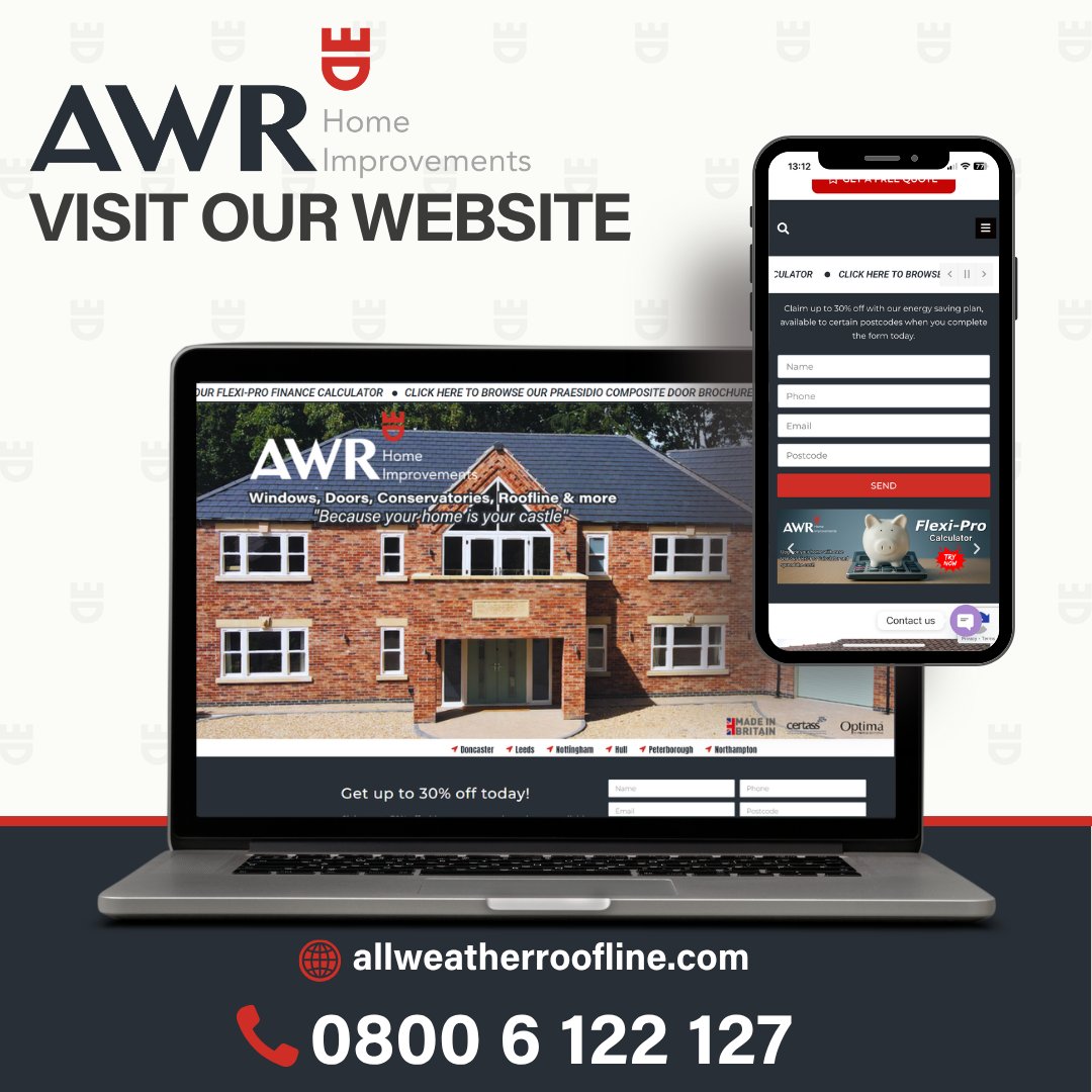 ARoofline's tweet image. For a free quote on new windows, doors, or roofline, be sure to visit our website today! 🏡💻 Don't miss out on upgrading your home with high-quality products! #FreeQuote #HomeImprovement #UpgradeToday