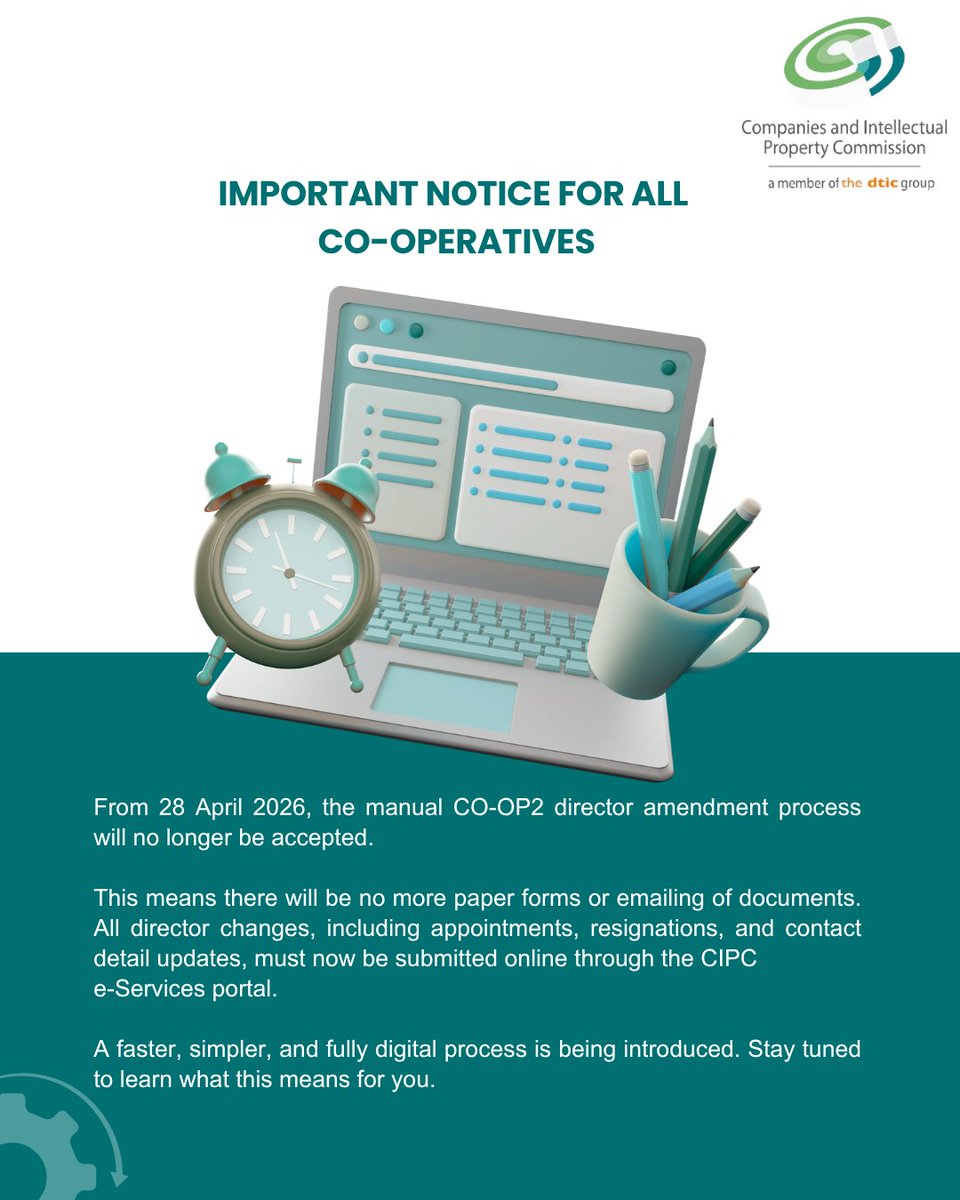 Companies and Intellectual Property Commission tweet media