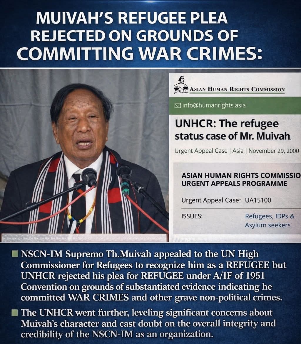 JShakurB's tweet photo. 🚨Th.Muivah's Refugee plea was rejected by UNHCR in 2000, citing his role & NSCN-IM's role in Committing War Crimes against kukis during the 1990s Genocide.

30 years later, This Tangkhul militant employed by @mspdcl_manipur is advocating for another Genocide & inciting Tangkhuls to commit further war crimes against kukis.
Such blatant calls for Genocide must not be ignored.
@manipur_police Act now!
@LokBhavManipur @YKhemchandSingh @KipgenNemcha