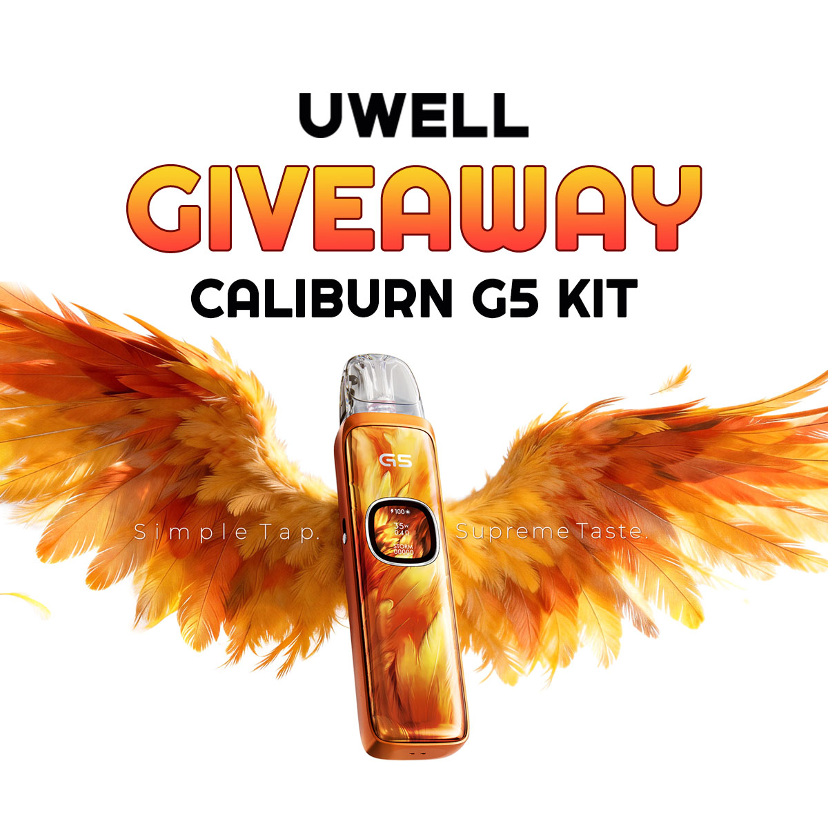 Sourcemore_Ecig's tweet photo. 🎊🍀 Feeling lucky
Caliburn G5 Kit 🎁
1 winner will be chosen
Join before May 7, 2026 ⏰
More info here 👉
https://t.co/JSc8TAP8jc
#Sourcemore #Uwell #CaliburnG5 #Giveaway #TryYourLuck https://t.co/RzmP5aXgUw