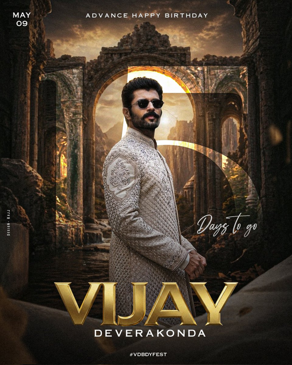 RajjComrade's tweet photo. 15 Days Left! 🔥⏳

The Biggest Celebration For Our Rowdy @TheDeverakonda Is On The Wayyyy!! 🥳

Advance Happy B'day
#VijayDeverakonda https://t.co/PeaNL2QXau
