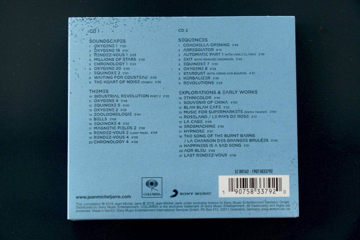 Purchased Jean-Michel Jarre’s CD, “PLANET JARRE”💿
