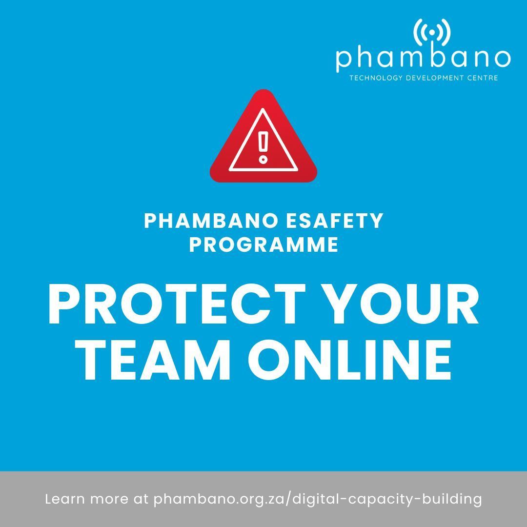 PhambanoTech's tweet image. ⚠️ Online harassment, phishing &amp;amp; data breaches hit nonprofits too.

Phambano’s eSafety Programme builds digital resilience via workshops, e-learning &amp;amp; TechClinics.

Protecting your people = protecting your mission.

🔗 buff.ly/kbLN5mo

#eSafety #Phambano #NonprofitSafety