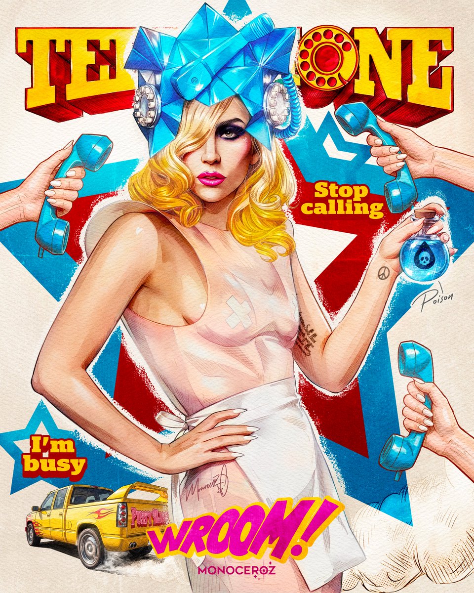Stop calling me!! ☎️📞💥 <a href="/ladygaga/">Lady Gaga</a> #telephone #thefamemonster