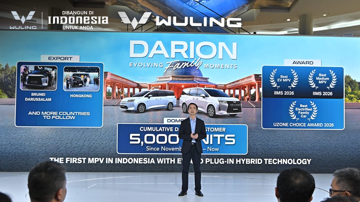 WulingMotorsID's tweet image. Wuling Eksion Resmi Meluncur, SUV 7-Seater Pertama di Indonesia dengan EV &amp;amp; Plug-in Hybrid

Baca selengkapnya: bit.ly/WulingEksionRe…

#WulingMotors #DriveForABetterLife #DriveForAGreenLife #Eksion #ExploringFamilyJourneys