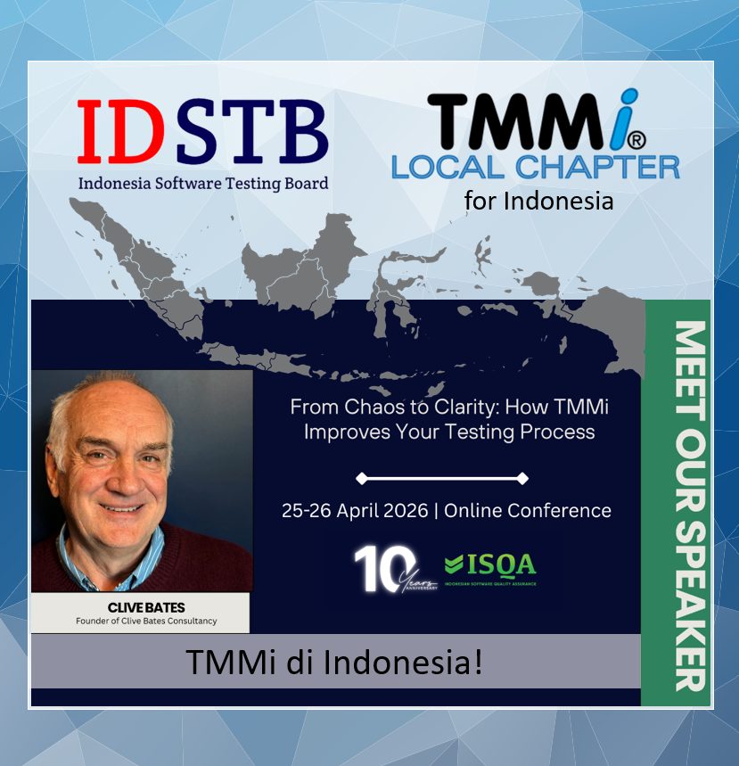 TMMiFoundation's tweet photo. Join the 10th Anniversary of the #ISQA this weekend (April 25th + 26th), hosted by the @idstb_id. Clive from @TMMiFoundation will talk about his experience running assessments in Indonesia. 

More: https://t.co/0RQFyg36xG
#SuccessWithTMMi #TestProcessImprovement https://t.co/ODCQJ61pxx