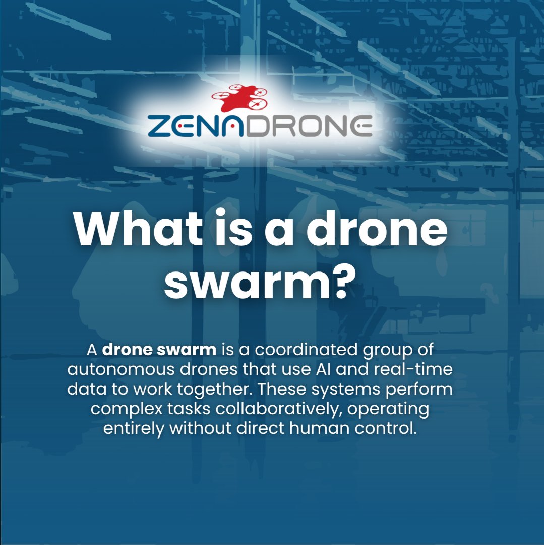 ZenadroneInc's tweet photo. ZenaDrone is designed for indoor reconnaissance, inventory management, and defense applications.

Explore how autonomous drone swarms are redefining defense drone innovation: https://t.co/UHoUpxRTR8

#ZenaDrone #ZenaTech #DroneTechnology #DroneSwarm #MilitaryDrones #UAV https://t.co/UDJhQPJuki
