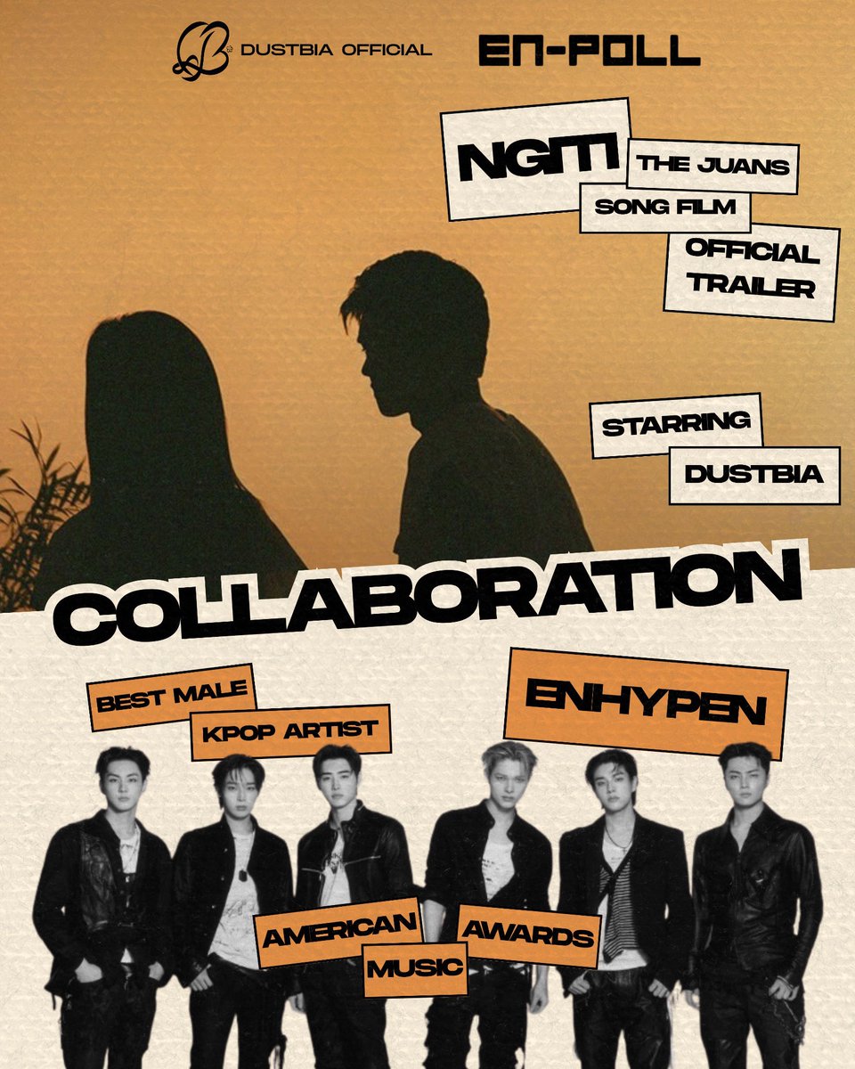 dusbiofc's tweet photo. 𝐄𝐍𝐆𝐄𝐍𝐄𝐒 & 𝐂𝐇𝐄𝐅𝐅𝐈𝐄𝐒!

We’re officially kicking off our Voting–Streaming Trade in collaboration with @EN_POLL_ . Let’s come together and make this partnership meaningful by supporting each other with full effort and consistency.

𝗘𝗡𝗚𝗘𝗡𝗘𝗦 → Kindly stream the “Ngiti” Song Film on YouTube
𝗖𝗛𝗘𝗙𝗙𝗜𝗘𝗦 → In return, we will vote for ENHYPEN on the AMAs website

🎯: 𝟱𝟬𝟬 𝘃𝗼𝘁𝗲 𝗽𝗿𝗼𝗼𝗳𝘀

Vote ENHYPEN for “BEST MALE K-POP ARTIST” on the AMAs website:
🔗 https://t.co/s7jqbnXjMj

#ENGENESxCHEFFIES_forAMAs
