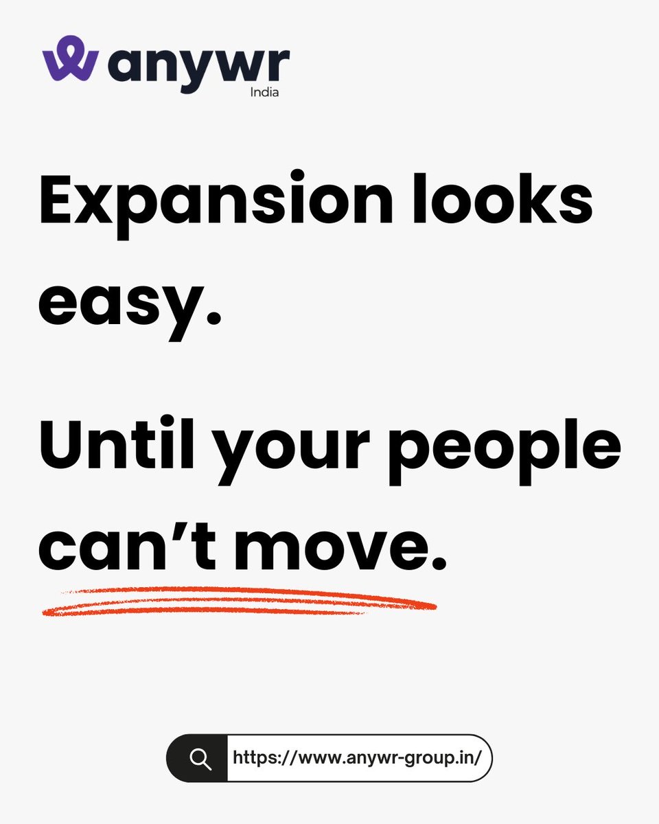 AnywrIndia's tweet image. Expansion plans fail more on execution than strategy.

Not because companies don’t prepare, but because mobility isn’t planned early.

Visa timelines, compliance, documentation, these aren’t last minute tasks. They decide how fast you move.

#GlobalMobility  #Anywr #AnywrIndia