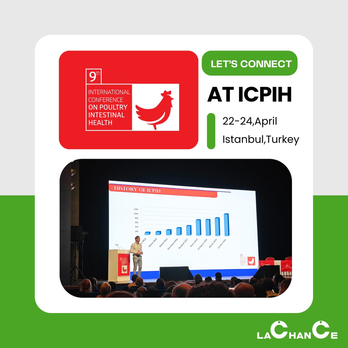 LACHANCE2004's tweet photo. Great to be at the 9th International Conference on Poultry Intestinal Health(#ICPIH) Turkey! Working alongside our local partners to host international experts and customers has been a privilege. 
Thanks to all our partners🍾—see you next time! https://t.co/kFQZfLPRGM
