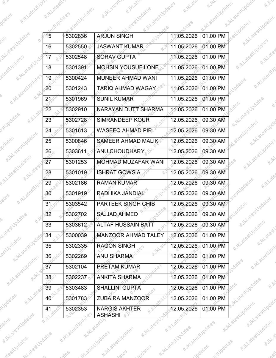 JkLatestUpdates's tweet image. [J&amp;amp;K PSC ]
.
.
&amp;gt;&amp;gt; Interview notice for the post of Lecturer CHEMISTRY in School Education Department  . #JkLatestUpdates
.
&amp;gt; Detailed facebook.com/share/p/1Dfk34…
.
&amp;gt; [SHARE IT] + #Lecturer #Chemistry #JKPSC @diprjk @infjammu @SchoolEdujkut @sakinaitoo @CM_JnK