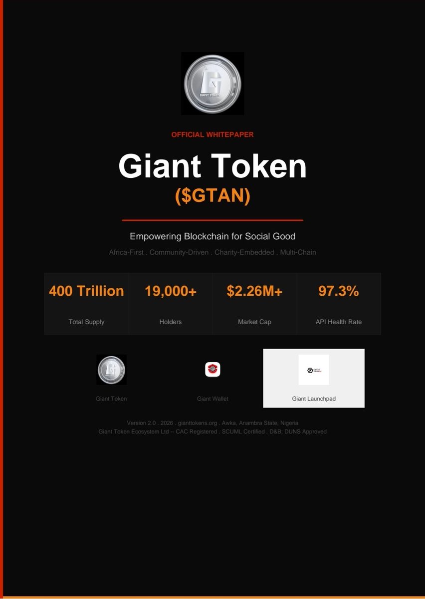 GiantToken's tweet image. A lot has changed since we first launched $GTAN.

• We shipped real products
• We served real communities
• We registered a company
• We made global headlines
• We integrated new chains
• We built a charity foundation that has distributed over ₦5M across Nigeria

And yet…