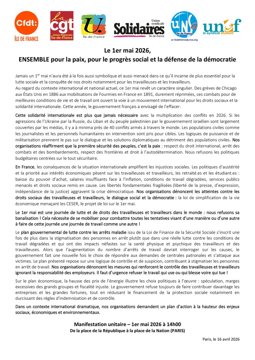 Solidaires Paris tweet media