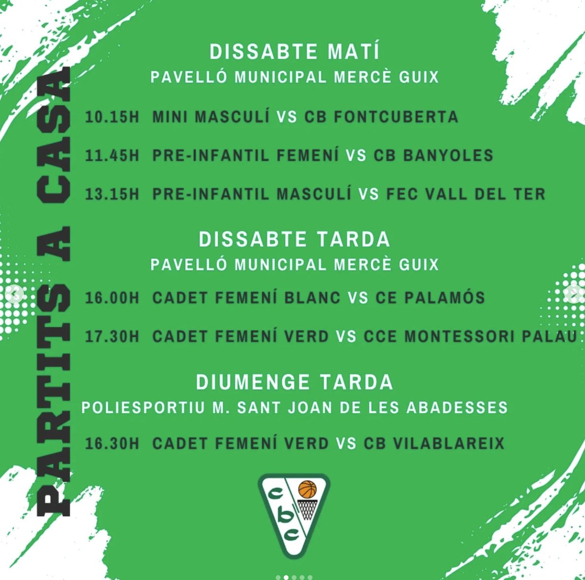 laveudesantjoan's tweet photo. 🏀 El @cbcampdevanol torna a fer vibrar el pavelló de Sant Joan amb el primer partit de lliga després de les obres

El Cadet Femení Verd, que es troba en les primeres posicions per guanyar la seva lliga, jugarà a les 16:30 h.

https://t.co/C8tWScwg7U https://t.co/rsAFgpNjDU