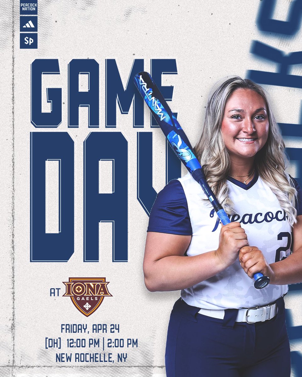 PeacockSoftball's tweet photo. OTRA🚙
🆚 Iona
📍New Rochelle, NY
⏰ 12 pm | 2 pm
🏟️ Donald E. Walsh Field at Rice Oval
📊https://t.co/9MA9eR1Fl8
📺https://t.co/3jkXHBZi5i
#StrutUp🦚 | #ConferencePlay https://t.co/pp9RdEtx8Y