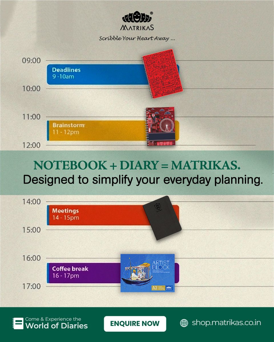 MatrikasPaper's tweet image. Plan smarter with Matrikas notebooks &amp;amp; diaries.

Simplify your everyday planning with style.
Stay organized, stay ahead.

Start your story today : matrikas.co.in

#Matrikas #StayOrganized #SmartPlanning #Productivity #NotebookLove