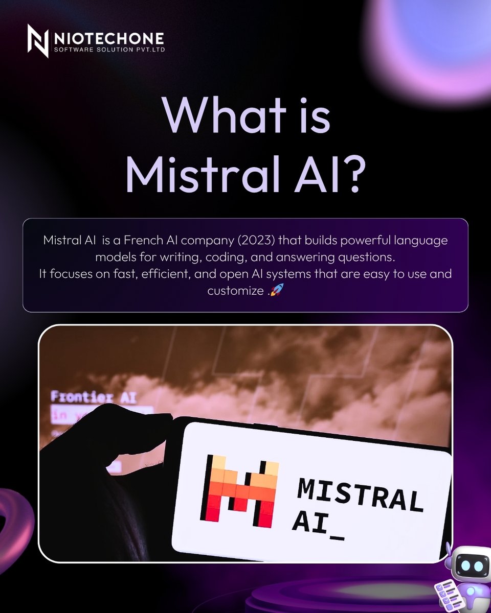 niotechone's tweet image. 🚀 Explored @MistralAI  at Niotechone Software Solutions Pvt. Ltd. !

Smarter AI. Faster results ⚡

Great session 🙌

#MistralAI #AI #Tech #AITools #TechInspiration #InnovationHub #DigitalFuture