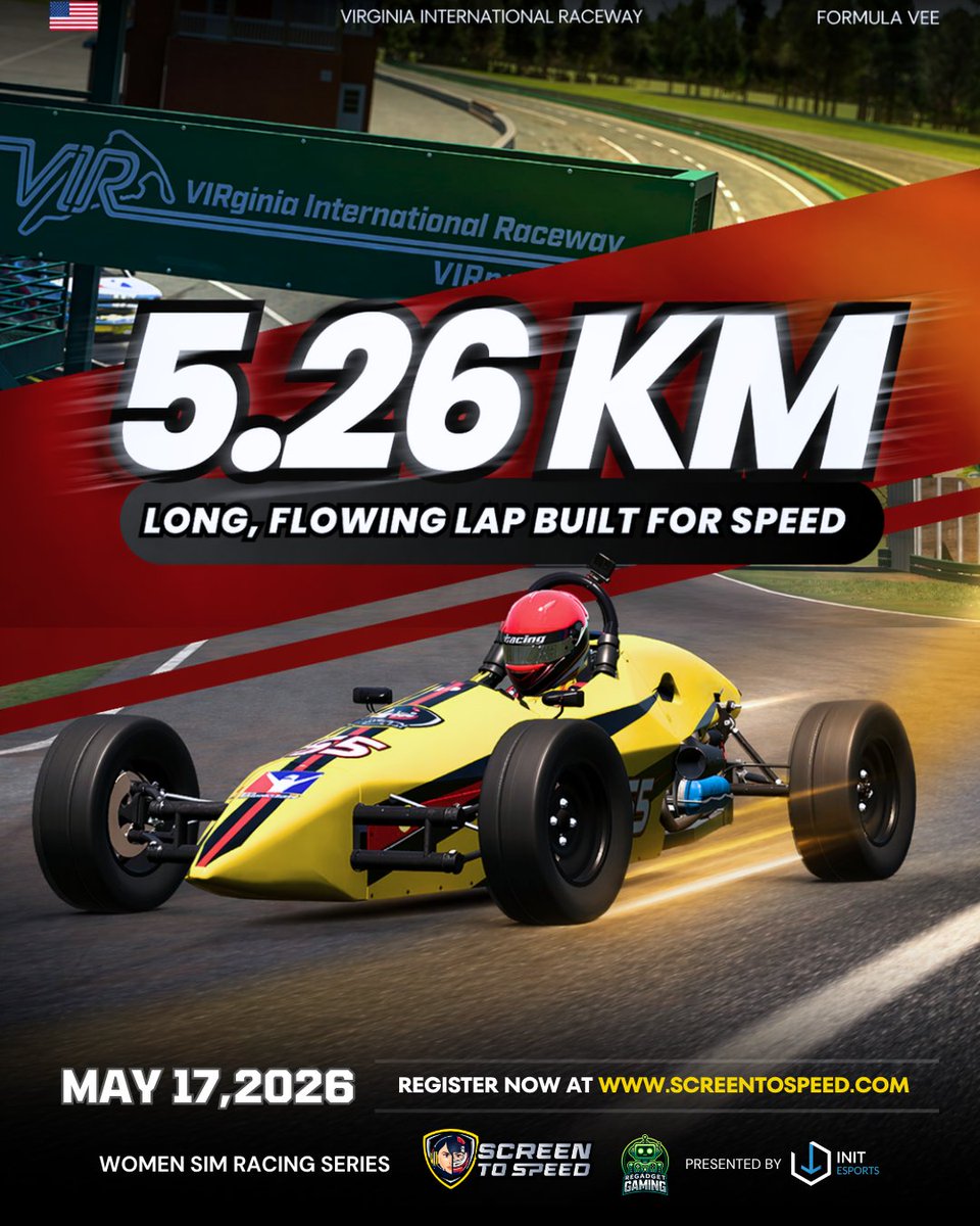 init_esports's tweet image. VIR rewards clean, consistent driving

With Formula Vee:
• Momentum is everything
• Mistakes cost seconds, not tenths
• Close racing is guaranteed

If you want to improve racecraft, this is the grid to be in.
Register now: screentospeed.com

#simracing #esports #gaming