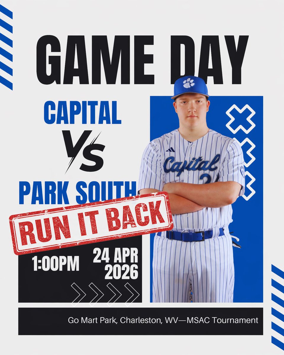 CHSbaseballWV's tweet photo. 🔥 RUN IT BACK 🔥

Cougars vs Parkersburg South — round two after an absolute battle last time. 💪⚾️

MSAC Tournament
📍 Go-Mart Park – Charleston, WV
🕐 1:00 PM

Same energy. Big moments. Let’s go. 🐾💙 https://t.co/ctgIK2uxOK