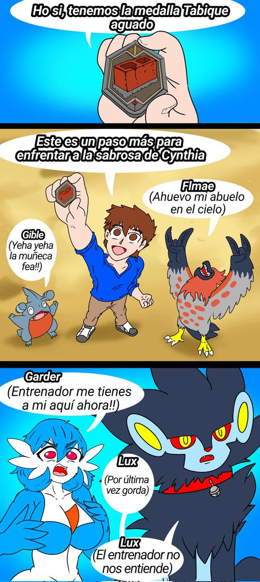 DanielMejia098's tweet photo. Mini cómic Gardevoir y su entrenador en latam #48
Primera medalla ganada https://t.co/8JfNJgcPMn