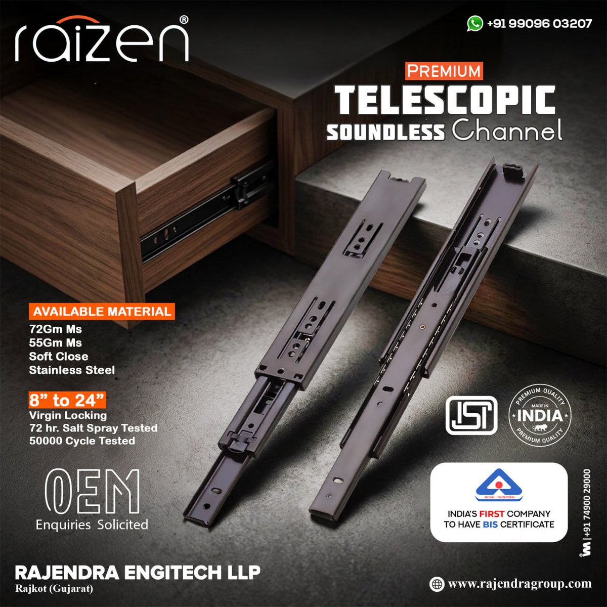 ibais_hardware's tweet image. RAJENDRA ENGITECH LLP - RAJKOT

📞Mr. Jaydeep Patel:- +919909603207
📲ibais.biz/9904199915
.
#TelescopicChannel #DrawerSlides #FurnitureHardware #KitchenHardware #ModularKitchen #CabinetHardware #InteriorDesign #HardwareSolutions #FurnitureDesign
.
@ibais_hardware