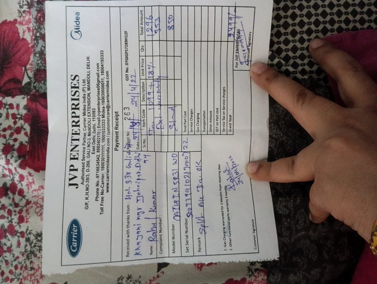 panwarankur007's tweet image. kindly look into this and contact me asap.
9868057560
@CarrierIndia @Carrier 
#Carrier #Complaint