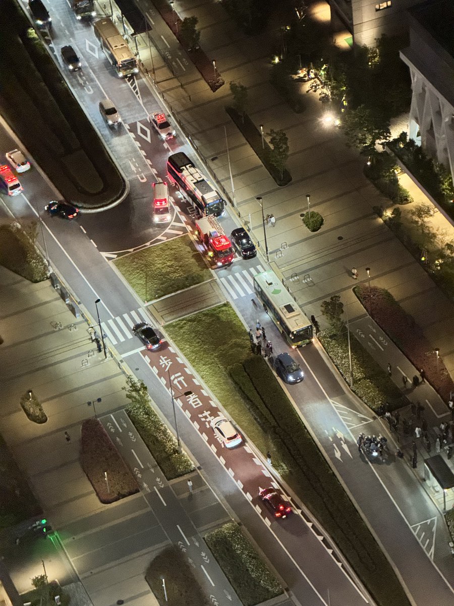 ついに大事故が…
無事だと良いのですが。歩道からバス停のバス停車エリアまで飛ばされてしまった模様。。。。