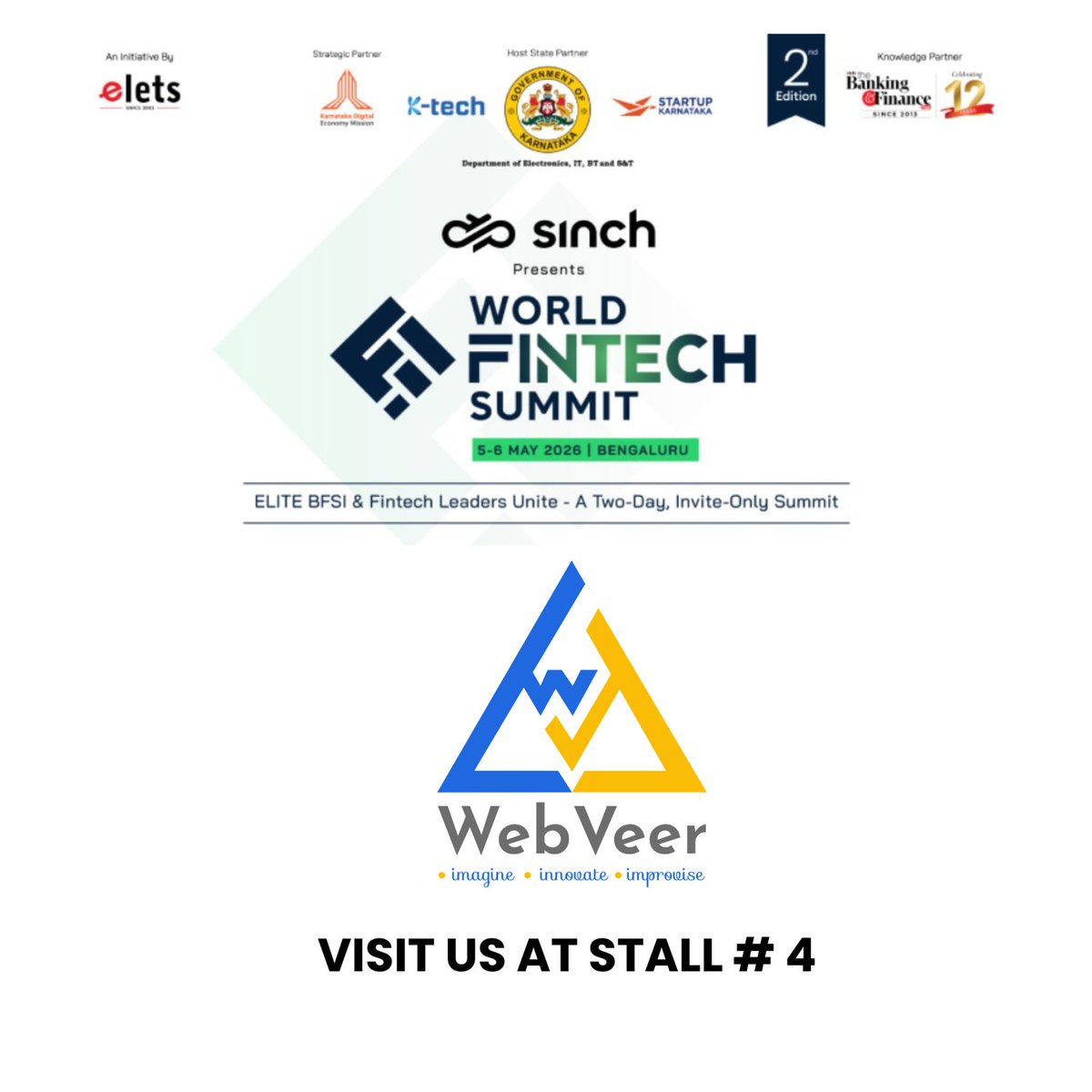 WebVeer's tweet photo. VISIT US AT WORLD FINTECH SUMMIT
OUR STALL #4
On 05-06 MAY 2026 https://t.co/aKHqcxtZu2