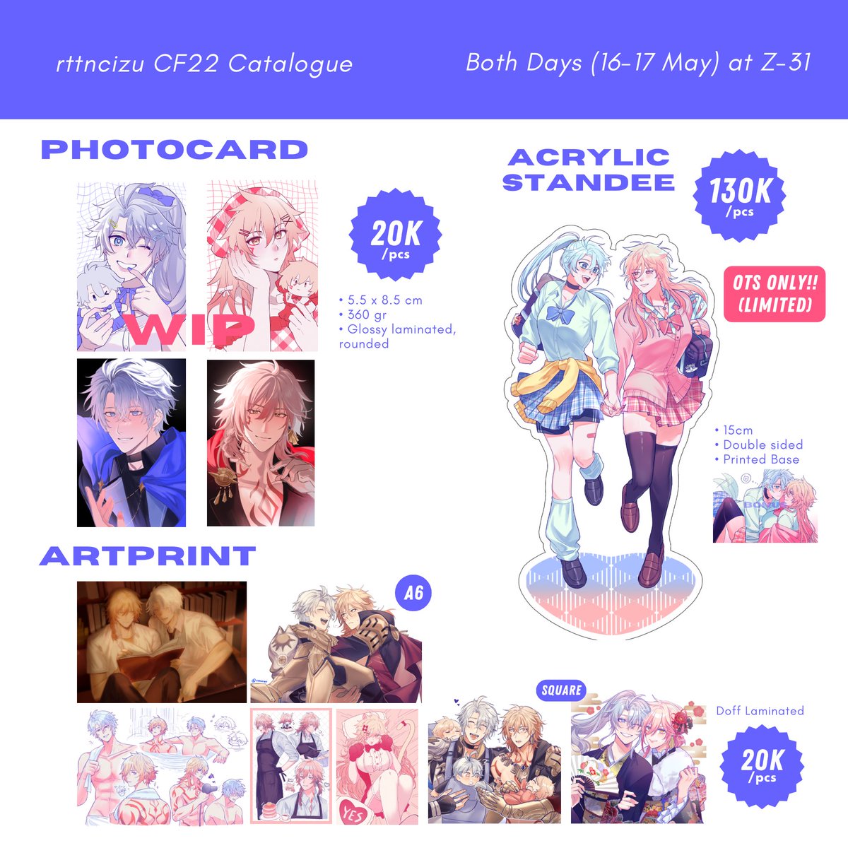 #Comifuro22 Pre-order pick up &amp; mail order

📍Booth : Z-31 GAI (Gepuk en Arek Iku) (Both days)
📅 PO period : 24-29 April 2026 (Pick Up) 
⭐️ Fandom : HSR (Phaidei only)

FORM BELOW ⬇️
#CF22 #phaidei