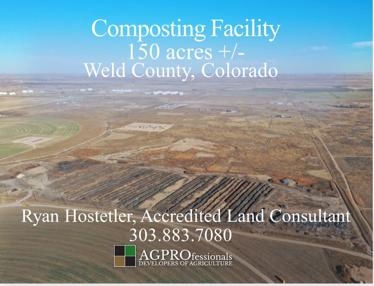 AGPRealEstate's tweet image. 150± acre composting facility
Permitted + scalable
agprosrealestate.com/property-searc…

#AgBusiness #Compost #WeldCO