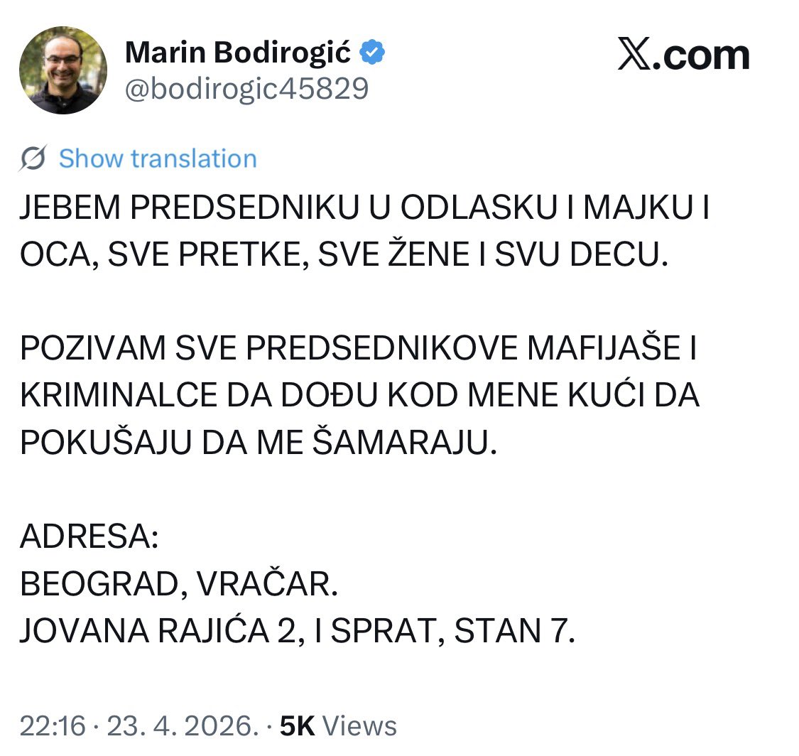 Darko Bojic tweet media