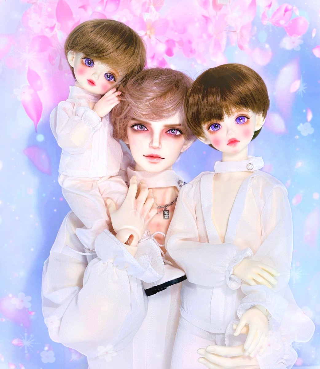 kahonarumi_doll's tweet image. この子たちが私のファーストドールでして、3年前の4月にお迎えし、ドールオーナーとしての歩みが始まりました。
おかげさまで、4年目を迎えることができました。
これからもどうぞよろしくお願いいたします😊

ちびユキ（5）・ユキ（27）・少年ユキ（14）
#LUTS ／Pring・Eclipse・Pring