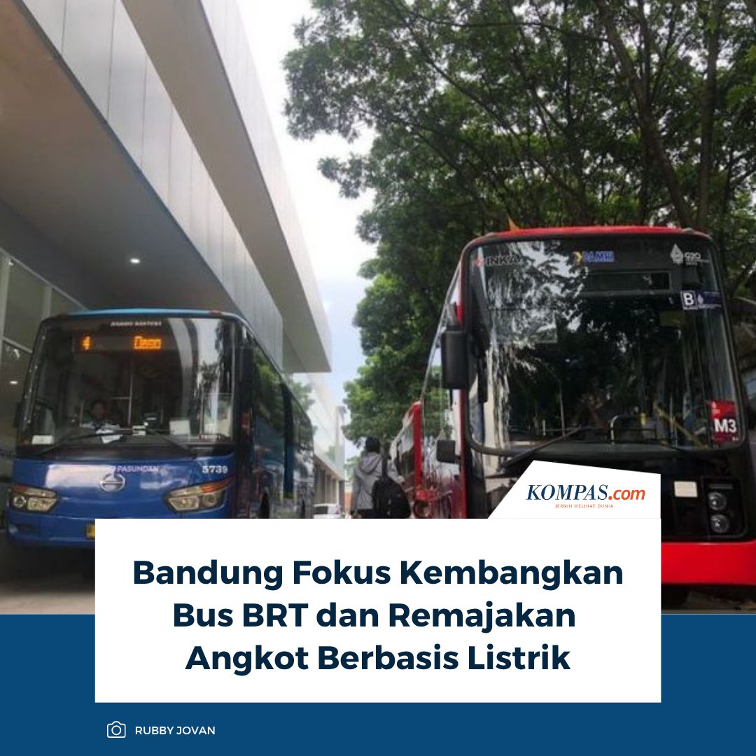 kompascom's tweet image. Baca di sini:
otomotif.kompas.com/read/2026/04/2…

Kota Bandung menargetkan 2026 sebagai percepatan infrastruktur, fokus pada pengembangan BRT dan peremajaan angkot listrik.

~NA #Bandung #TransportasiPublik #AngkotListrik