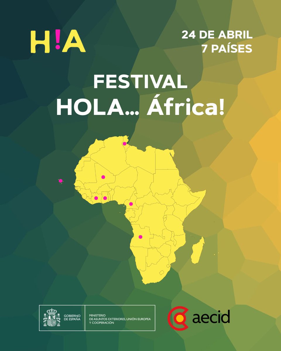 MAECgob's tweet photo. 🎶🌍 La @AECID_es impulsa HOLA… África!, un festival que conecta hoy, 24 de abril, a artistas de España y África en 7 países simultáneamente.

Un proyecto de cooperación cultural que convierte la música en puente entre sociedades. 👇 https://t.co/31IrPZJveh