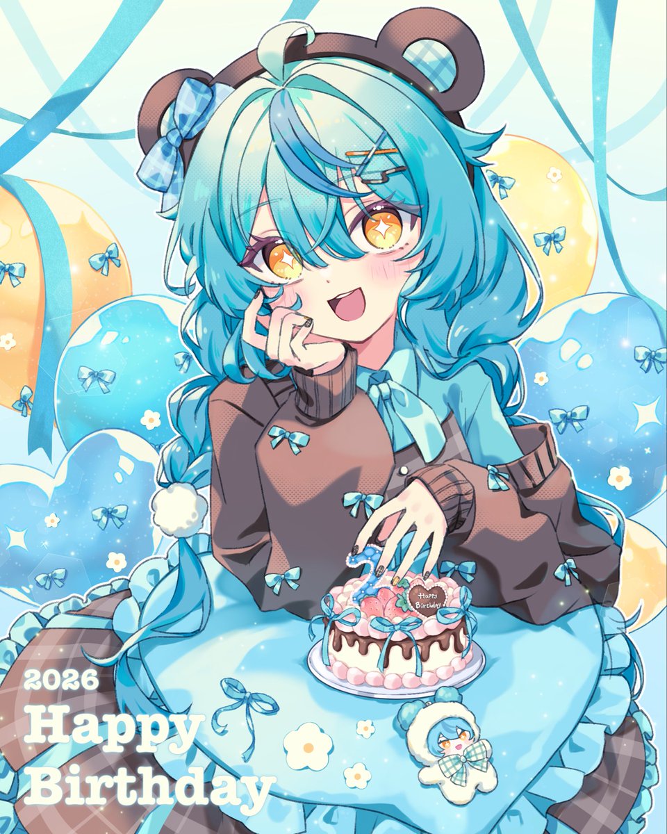 .⋆𝜗𝜚.*𝐇𝐚𝐩𝐩𝐲 𝐁𝐢𝐫𝐭𝐡𝐝𝐚𝐲.⋆𝜗𝜚.*
 #珠乃井ナナ生誕祭2026
 #珠乃イラスト